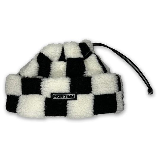 Checkered Sherpa Beanie