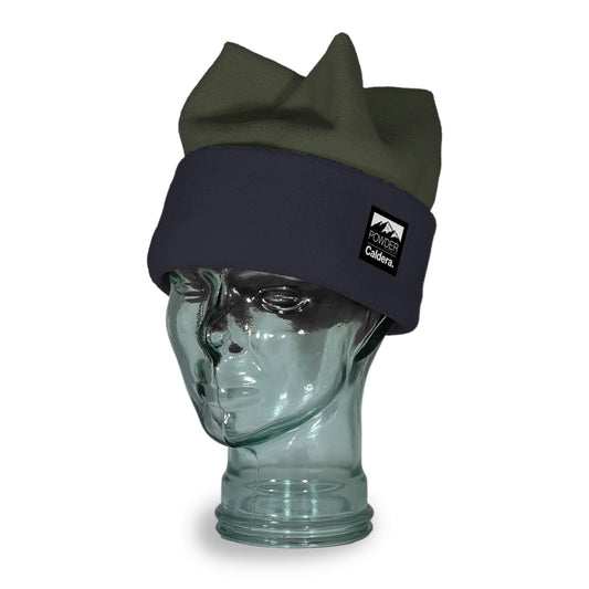 Powder Magazine Navy Olive Classic Four Point Beanie